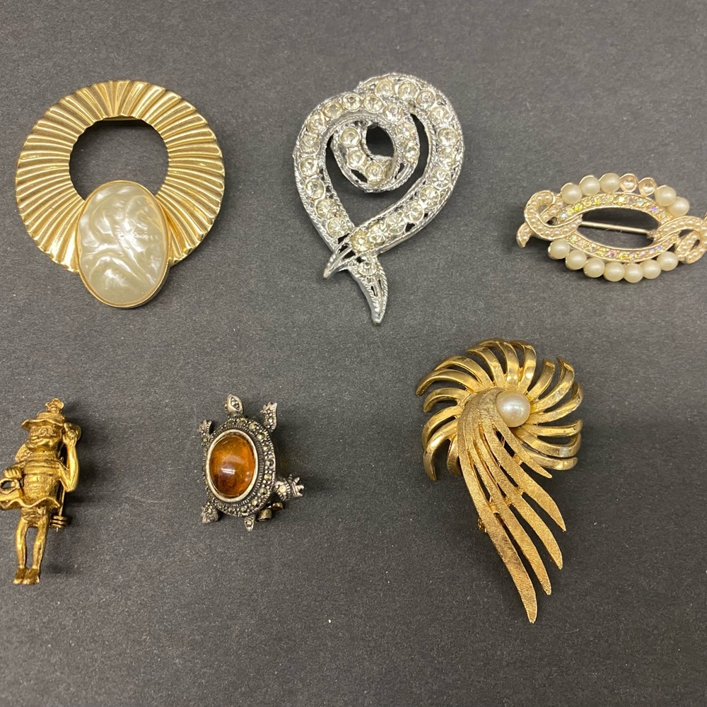 Vintage Brooch Costume Jewelry Lot